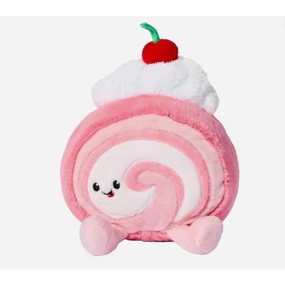 Gigglescape Swiss Roll 8.5" Plush Toy Pink Soft Stuffed Animal NEW - Picture 1 of 7